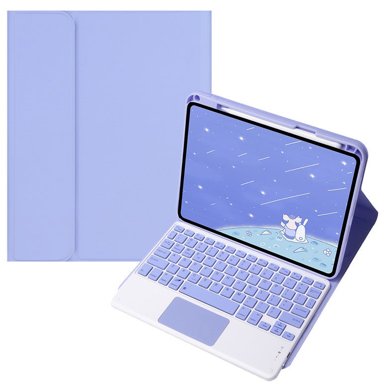 For Ipad Air6 Tablet Protective Cover Bluetooth Square Cap Touch Keyboard Magnetic Suction 10 Generation Upper Pen Slot Protective Cover - Image 1